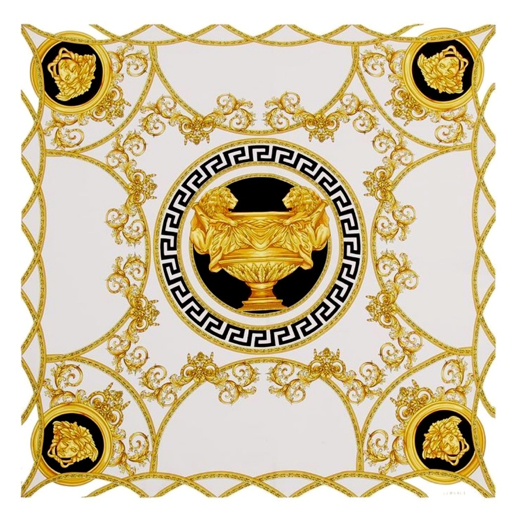 VERSACE La Coupe des Dieux Silk Square Scarf OS- gently used